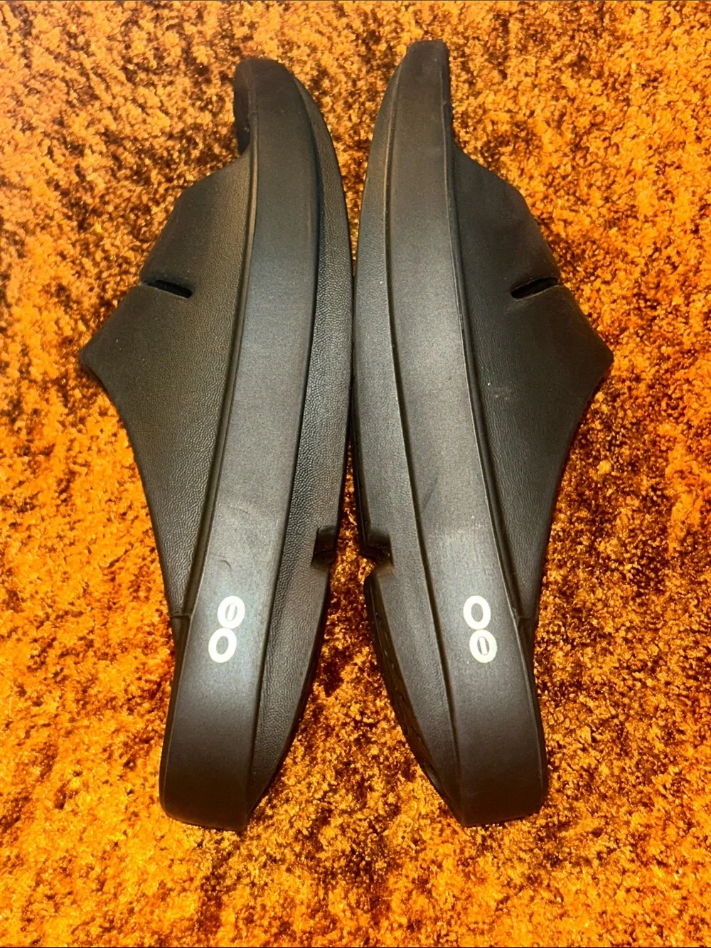 OOFOS Kids Black Slip-On Sport Sandals